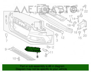 Решетка переднего бампера правая Audi A5 13-17