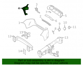 Крепление заднего бампера левое Mercedes W167 GLE 350 450 20-26
