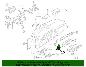 Ornament panou frontal stânga pentru controlul luminilor pentru Mercedes Clasa A V177 19-22, negru lucios