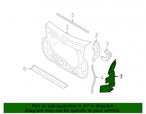Дефлектор радиатора правый Audi A6 05-11 3.2
