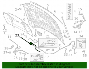 Трос открывания замка капота передняя часть Audi A6 C8 19-24