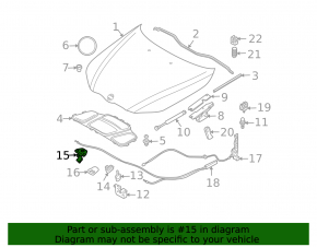 Ручка открытия замка капота подкапотная BMW X3 E83 03-10