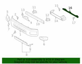 Кронштейн переднего бампера верхний Toyota FJ Cruiser 07-14