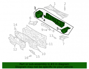 Поддон дворников металл Lexus GX470 03-09