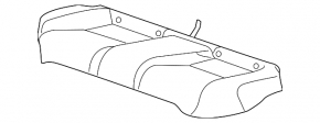 Pernă banchetă spate Honda Accord 23-26, material textil negru, cu cusături albe, curățabilă chimic