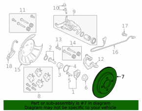 Диск тормозной передний левый Ford Fiesta 11-19
