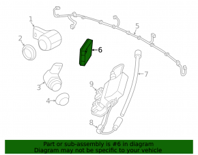 Senzor unghi mort (BSM) spate stânga Land Rover Range Rover Evoque 2014-2018