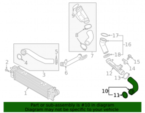 Conductă intercooler stânga prima Volvo XC40 19-22