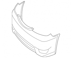 Бампер передний голый Toyota Camry 05-06 под птф, без крюка