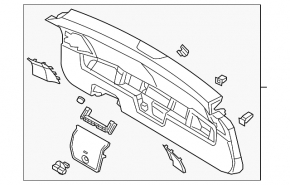 Обшивка двери багажника нижняя VW Tiguan 18-24 черная, потерта