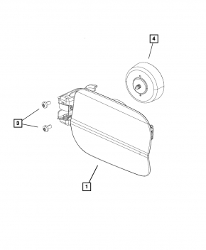 Лючок бензобака с корпусом Chrysler 300 11-23