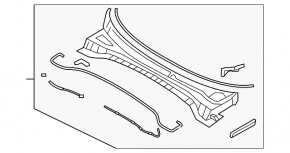 Решетка дворников пластик Hyundai Tucson 16-21