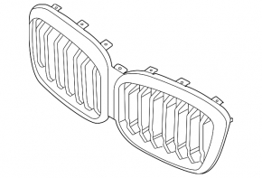 Решетка радиатора BMW X3 G01 22-24 хром