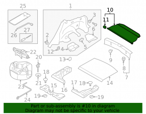 Шторка багажника Subaru Impreza WRX GH 08-16 5d черная