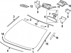 Capac oglindă interioară Honda Civic XI FE/FL 22-26 (3 bucăți)