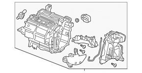 Корпус печки голый левый Acura ILX 13-18