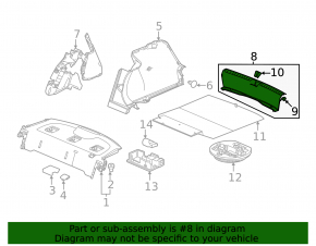 Накладка проема багажника Honda Civic XI FE/FL 22-26 4d черная