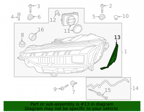 Уплотнитель фары передний левый Audi A5 F5 20-25