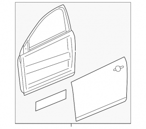 Дверь голая передняя левая Chevrolet Cruze 11-16