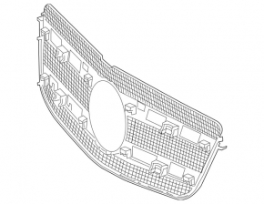 Кронштейн решетки радиатора grill Mercedes GLS-class X166 17-19