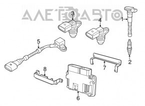 Блок ECU компьютер двигателя VW Jetta 11-14 USA 2.0