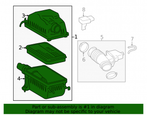 Корпус воздушного фильтра Toyota Sequoia Tundra 08-09 4.6 5.7