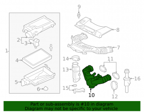 Воздуховод нижний Lexus LS460 07-17
