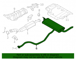 Глушитель задняя часть с бочкой Nissan Sentra 20-24