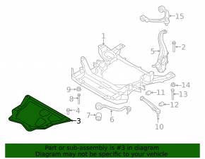 Защита двигателя металл BMW X5 F15 14-18 N55, 4.4T