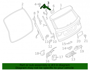 Петля двери багажника правая BMW X3 F25 11-16