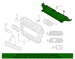 Накладка телевизора Audi A6 C7 16-18