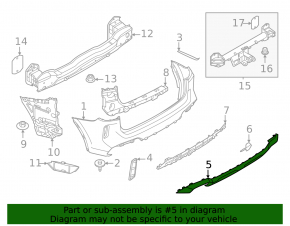 Нижняя накладка заднего бампера BMW X3 G01 22-24 под фаркоп, M Sport
