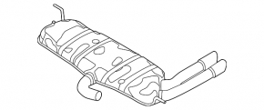 Глушитель задняя часть с бочкой VW Beetle 12-17 1.8T
