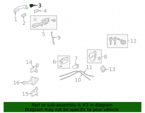 Заглушка внешней ручки передняя левая Toyota Rav4 13-18