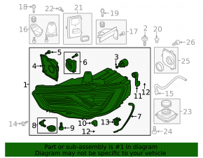 Фара передняя левая Audi A3 8V 15-16 4d LED