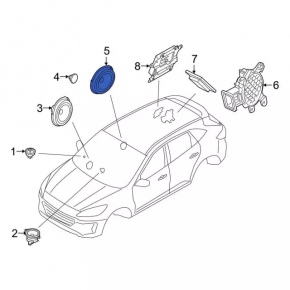 Динамик дверной передний левый Ford Edge 15-24