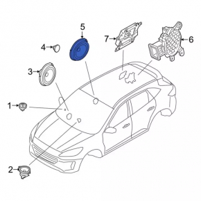 Динамик дверной передний левый Ford Edge 15-24
