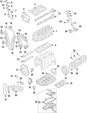 Поршень VW Passat b8 16-19 USA 1.8 TFSI