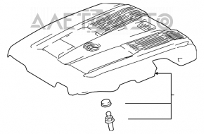 Накладка двигателя Lexus LS500 18-20 RWD