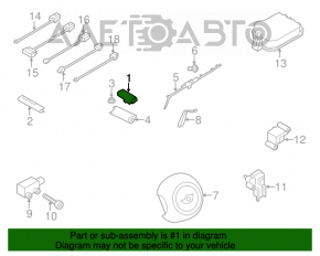 Подушка безопасности airbag пассажирская в торпеде Mini Cooper Countryman R60 10-16