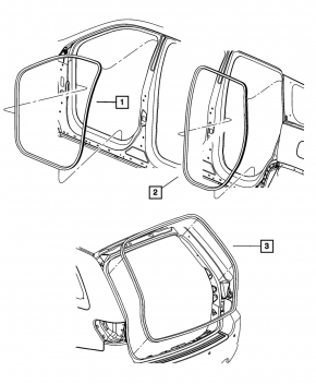 Уплотнитель резина двери багажника Jeep Grand Cherokee WK2 11-22