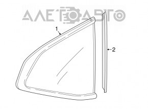Форточка глухое стекло задняя левая Honda CRV 17-22