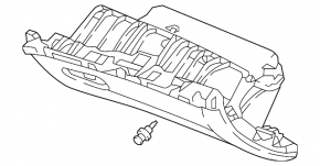 Перчаточный ящик, бардачок Honda Accord 18-22 черный с замком