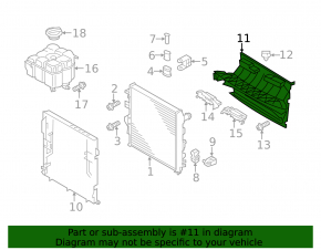 Conductă de aer radiator VW Touareg 11-16 3.0TDI