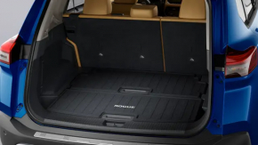 Коврик багажника ткань Nissan Rogue 21-26 черный под 2 ряда, под чистку, трещины