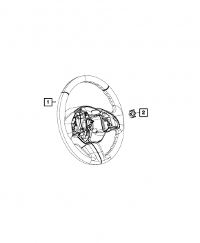 Руль голый Fiat 500 12-16 кожа, черн
