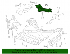 Bară de susținere a subcadrului față pentru Audi A6 C8 19-19