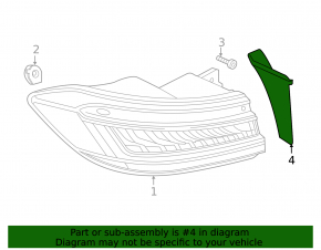 Накладка фонаря внешнего правая Audi A7 19-26