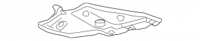 Накладка передней панели пространства ног пассажира Toyota Prius 30 10-15 черная