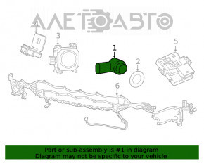 Парктроник передний Jeep Cherokee KL 19-23 внешний